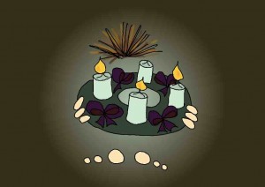 3. Advent, adventskrank,adventskerzen